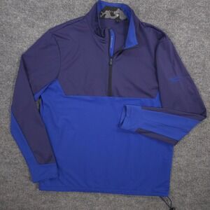 Greyson Jacket Mens M Blue 1/2 Zip Performance Golf Trump National Bedminster